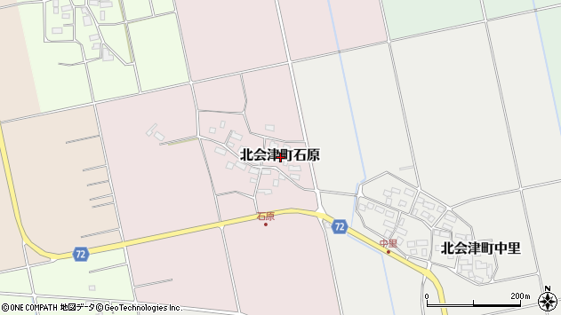 〒965-0118 福島県会津若松市北会津町石原の地図