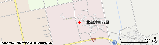 福島県会津若松市北会津町石原（石屋敷）周辺の地図