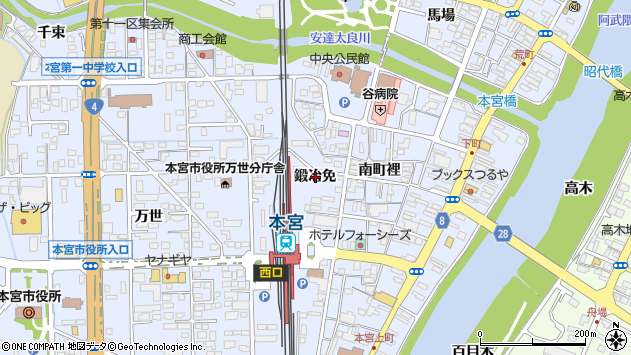 〒969-1129 福島県本宮市本宮矢来の地図