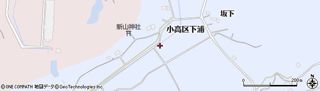 福島県南相馬市小高区下浦（田神）周辺の地図