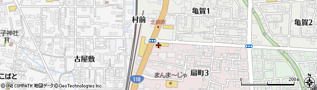 東日本三菱会津店周辺の地図