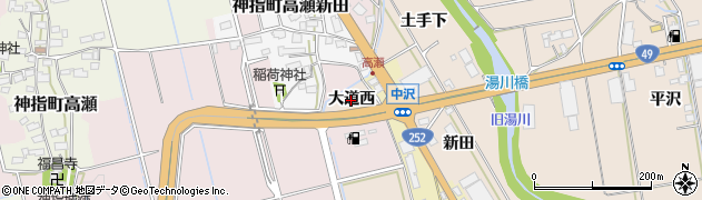 福島県会津若松市町北町大字中沢（大道西）周辺の地図