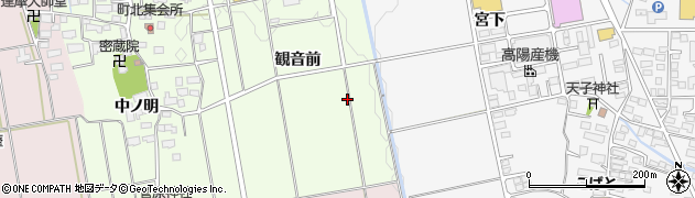 福島県会津若松市町北町大字始（観音前）周辺の地図