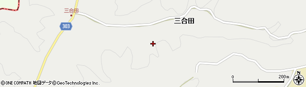 福島県田村市船引町石沢（三合田）周辺の地図