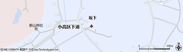 福島県南相馬市小高区下浦（坂下）周辺の地図