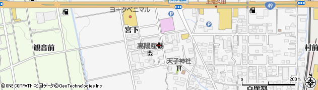 福島県会津若松市町北町大字上荒久田（宮下）周辺の地図