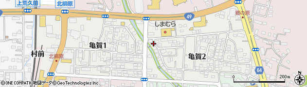 福島県会津若松市一箕町大字亀賀周辺の地図
