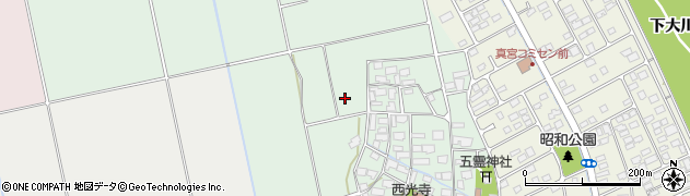 福島県会津若松市北会津町真宮（三百刈）周辺の地図