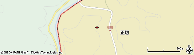 福島県二本松市初森（萱野）周辺の地図