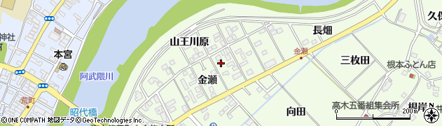 福島県本宮市高木金瀬46周辺の地図