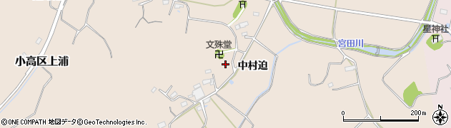 福島県南相馬市小高区上浦（中村迫）周辺の地図