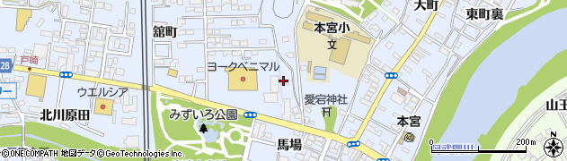 福島県本宮市本宮鉄砲町周辺の地図