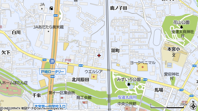 〒969-1128 福島県本宮市本宮舘町の地図