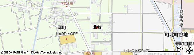 福島県会津若松市町北町大字始（北台）周辺の地図