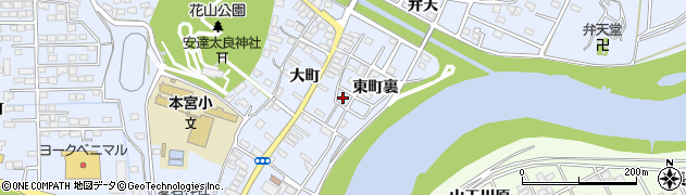福島県本宮市本宮（東町裏）周辺の地図