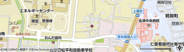 福島県会津若松市一箕町大字鶴賀（上居合）周辺の地図