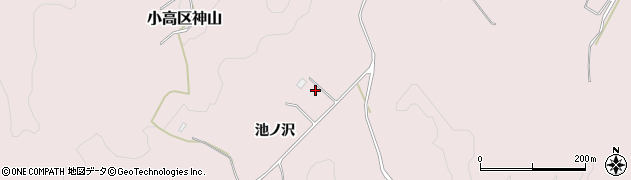 福島県南相馬市小高区神山池ノ沢周辺の地図