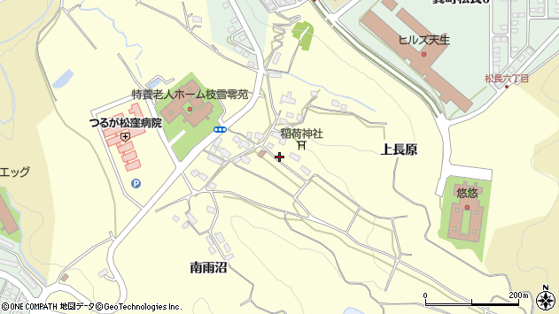 〒965-0001 福島県会津若松市一箕町松長の地図