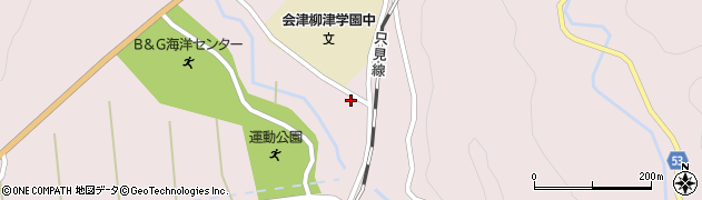 福島県柳津町（河沼郡）柳津（上村道下乙）周辺の地図