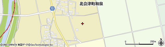 福島県会津若松市北会津町和泉（台畑）周辺の地図