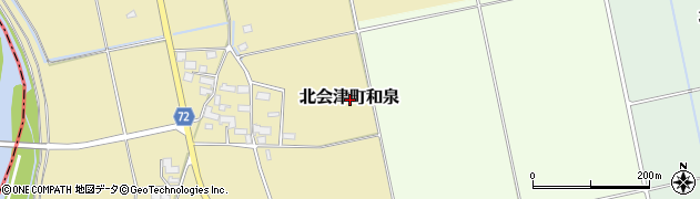 福島県会津若松市北会津町和泉周辺の地図