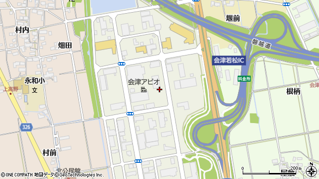 〒965-0059 福島県会津若松市インター西の地図