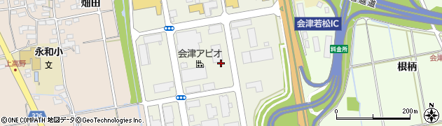 福島県会津若松市インター西周辺の地図