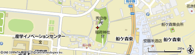 福島県会津若松市一箕町大字鶴賀（船ケ森）周辺の地図