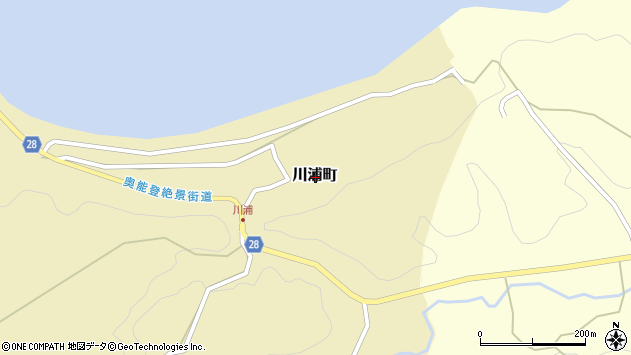 〒927-1447 石川県珠洲市川浦町の地図