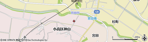福島県南相馬市小高区神山（馬場下）周辺の地図