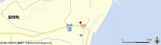 石川県珠洲市狼煙町周辺の地図