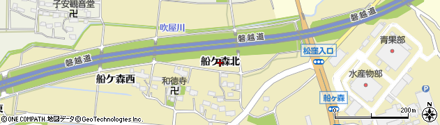 福島県会津若松市一箕町大字鶴賀（船ケ森北）周辺の地図