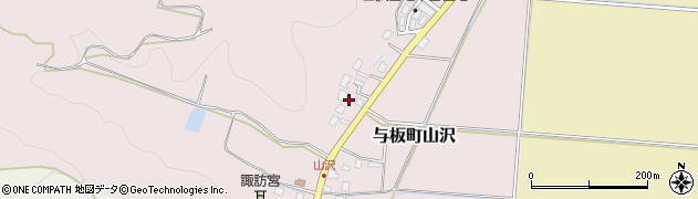 新潟県長岡市与板町山沢周辺の地図