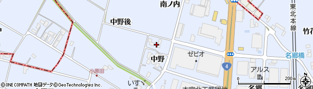福島県本宮市本宮中野周辺の地図