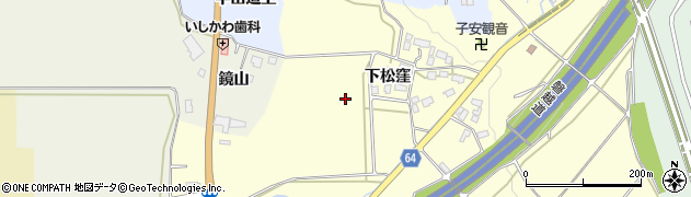 福島県会津若松市一箕町大字松長（下松窪）周辺の地図