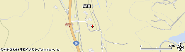 福島県会津若松市河東町八田（東平）周辺の地図