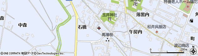 福島県大玉村（安達郡）玉井（石橋）周辺の地図