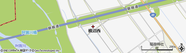 福島県会津若松市神指町大字北四合（横沼西）周辺の地図