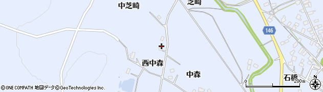 福島県大玉村（安達郡）玉井（中芝崎）周辺の地図