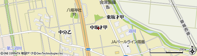 福島県会津若松市高野町大字中沼（中坂才甲）周辺の地図
