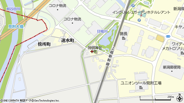 〒954-0075 新潟県見附市速水町の地図