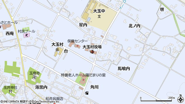 〒969-1300 福島県安達郡大玉村（以下に掲載がない場合）の地図