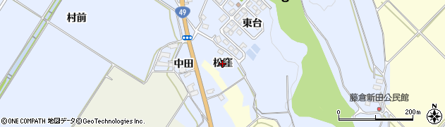 福島県会津若松市河東町金田（松窪）周辺の地図