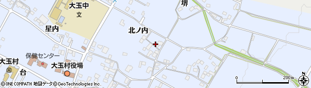 福島県大玉村（安達郡）玉井（北ノ内）周辺の地図