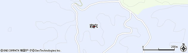 福島県二本松市西新殿岩穴周辺の地図