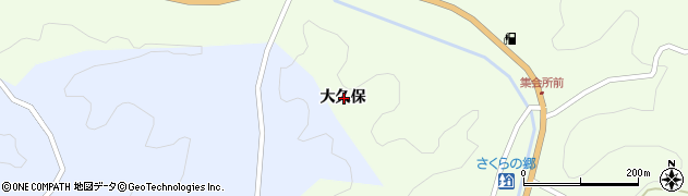 福島県二本松市東新殿大久保周辺の地図