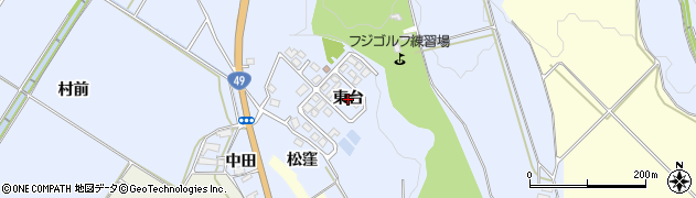 福島県会津若松市河東町金田（東台）周辺の地図