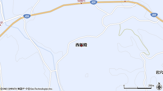 〒964-0304 福島県二本松市西新殿の地図