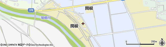新潟県長岡市関根周辺の地図