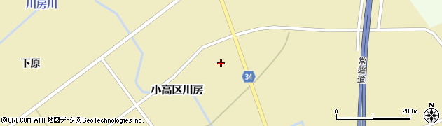 福島県南相馬市小高区川房（小森）周辺の地図